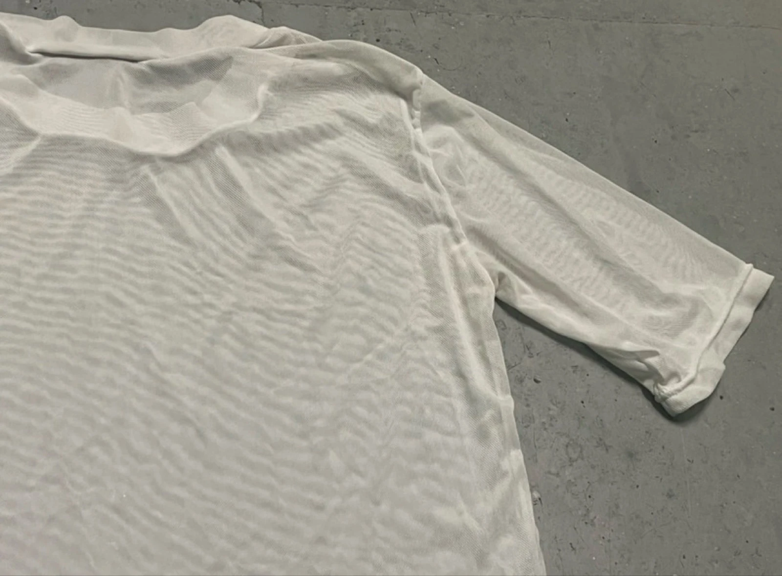Camiseta de malha branca transparente – photo 14